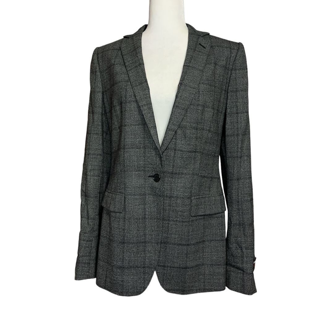 dolce & Gabbana Luxury Plaid Windowpance Check Wool / Silk Blazer Women